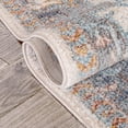 thumbnail image 5 of Well Woven Miro Lyon Vintage Medallion Ivory Blue Distressed 5'3" x 7'3" Area Rug, 5 of 8