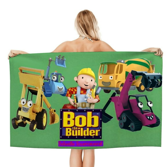 Bob the Builder Gifts Beach Towel for Women Girl Birthday Inspired Fan Bath Outdoor Music Lover