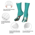 thumbnail image 3 of Xecao Cute Cat Paw And Dog Print Fashion No Heel Casual Crew Socks Cushioned Breathable for Men Women - Moisture wicking,Not easy to fade Suitable for daily, 3 of 7