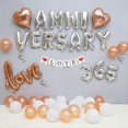 thumbnail image 4 of 16 Inch HAPPY ANNIVERSARY Letters Balloons Decorative Aluminum Film Balloons Set for Wedding Party (Silver), 4 of 4