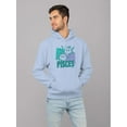 thumbnail image 2 of Pisces Zodiac Graphic - Twin Fish Retro Art Design Men's Hoodie, 2 of 4