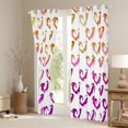 thumbnail image 3 of Homewish 3D Loves Pattern Black Out Curtains,Modern Graffiti Curtains Pack of 2 (42x63 Each),Gold Purple White Bedroom Curtains For Girls,Breathable Home Decor, 3 of 6