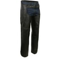 thumbnail image 1 of Event Biker EL1117BO Black Real Premium Leather Motorcycle Chaps for Men - Premium Leather Riding Chaps - 3X-Small, 1 of 4