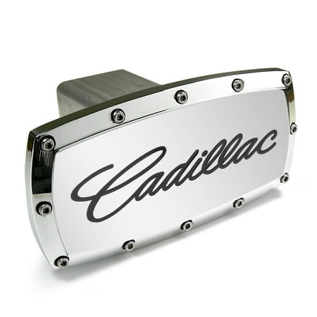 - Cadillac Engraved Billet Aluminum Tow Hitch Cover
