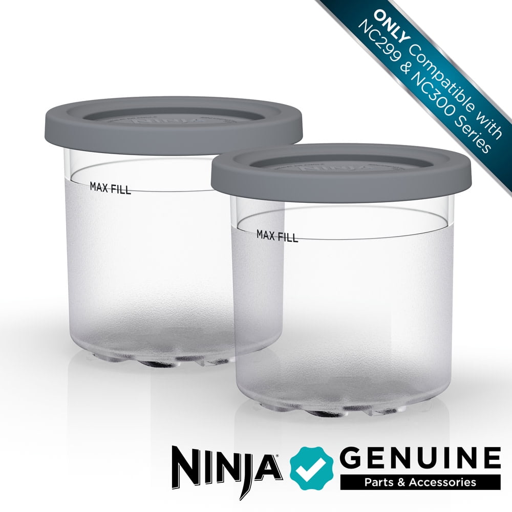 New In Box 2 Pack Ninja Creami Pints & Lids Ice Cream OEM