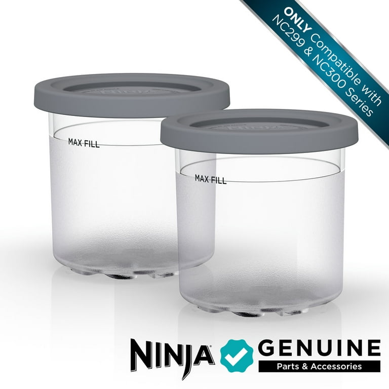 Ninja® CREAMi® Deluxe Pints 2 Pack, Compatible with NC500 Series CREAMi®  Ice Cream Makers Ice Cream Makers - Ninja