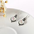 thumbnail image 3 of boucles Blanc, Boucles D'oreilles Pendantes Rond Laiton Boucles D'oreilles Pour Femme, 3 of 4