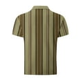 thumbnail image 4 of Zynviq Short Sleeve Men Tee Shirts Striped Office Fitted Golf Po-lo Shirt Trendy Mens Summer Tee Tops,L, 4 of 5