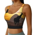 thumbnail image 2 of Fuzoiu Giraffes Of The African Savannah Print Women's Sports Vest,U-Back Sports Tank,Gym Vests,Athletic Sleeveless Shirts,Exercise Undershirts,Yoga, Gym, and Dance Wear-, 2 of 8