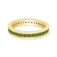 thumbnail image 3 of AFFY Round Shape Simulated Peridot Full Eternity Band Ring In 14K Yellow Gold Over Sterling Silver, Ring Size-9.5, 3 of 6