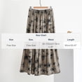 thumbnail image 3 of Levmjia Womens Midi Skirt Bohemian Printed Elastic Waist Pleated Flowy Skirt Soft Breathable Casual Bottoms For Beach Daily Dating Vacation Spring Summer Wear, 3 of 5