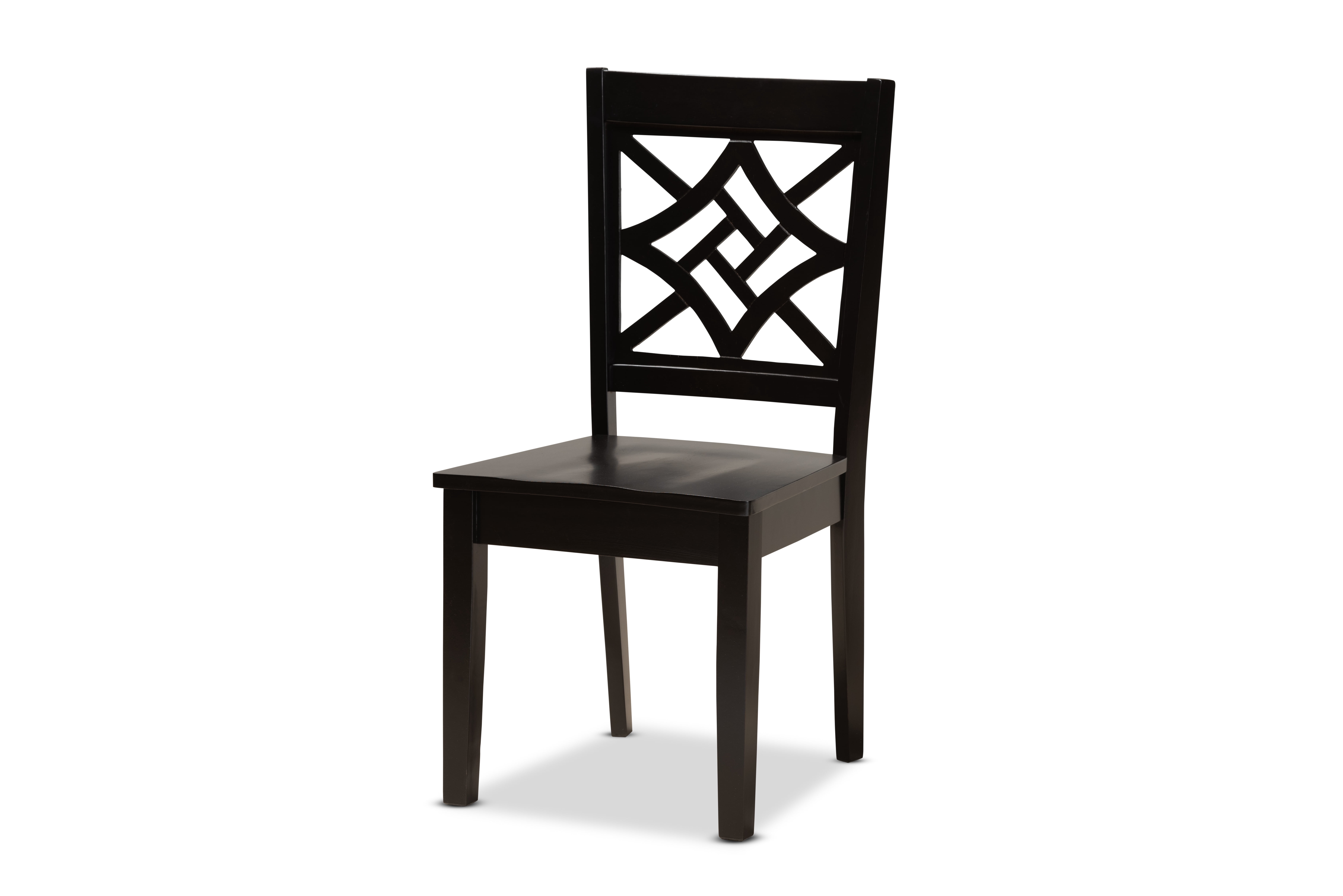 Baxton Studio Miela Modern and Contemporary Dark Brown Finished Wood 7-Piece Dining Set
