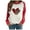 white, variant on Prime Same Day Delivery Items Women Casual Raglan Long Sleeve Valentine Printing Shirt Pullover Tops Blouse