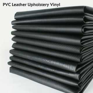 Mybecca Black Marine Upholstery Vinyl Black Weatherproof Faux Leather  Finish Vinyl Fabric Per Yard 36 x 54