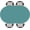 Cadetblue, variant on Goldenrod Oval Waterproof Fitted Tablecloth with Elastic Edge, Washable Table Cover, Indoor/Outdoor Party Tablecloths Protector, Fits 48"x68" Oval Tables, Style 83