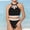 Black, variant on NAISIBABY Girls Swimsuit 2-Piece, Halter Hollow Out Floral Bikini Set Summer Beach Holiday Bathing Suits Black 7T