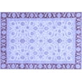 thumbnail image 1 of Ahgly Company Machine Washable Indoor Rectangle Oriental Blue Modern Area Rugs, 8' x 12', 1 of 4