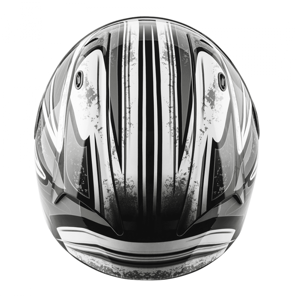 Raider Octane Full Face Adult Motorcycle Helmet DOT Approved / Black/Silver/Grey - XL