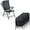 Black, variant on Folding Patio Chairs Set of 2, Adjustable Recliner Foldable Outdoor Chairs Lawn Chairs for Pool, Backyard, Brown