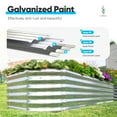 thumbnail image 5 of Quictent Galvanized Tall Raised Garden Bed Kit, 6x3x1.5 ft Oval Large Planting Box Rubber Strip Edging, for Vegetables Outdoor Double Strengthened by Vertical Bar and Crossbar with Liner (Silver), 5 of 8