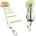 thumbnail image 1 of ISOP Rope Ladder Fire Escape 3-4 Story Homes | Rapid Deployment Safety Rope Ladder | Rescue Rope Ladder with Safety Cord | Climbing Ladder 10m / 32 ft, 1 of 9