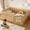 Natural+Pine+Full, variant on Twin Size Solid Wood Kids Floor Bed with High Fence & Door, Montessori Style Low-Profile Bed Frame, No Box Spring Needed,Light White
