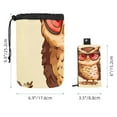 thumbnail image 5 of PhooArto Large Barrel Drawstring Makeup Bag, Owl Sunglasses Pattern Travel Cosmetic Bag Portable Make Up Organizer Bag, 5 of 6