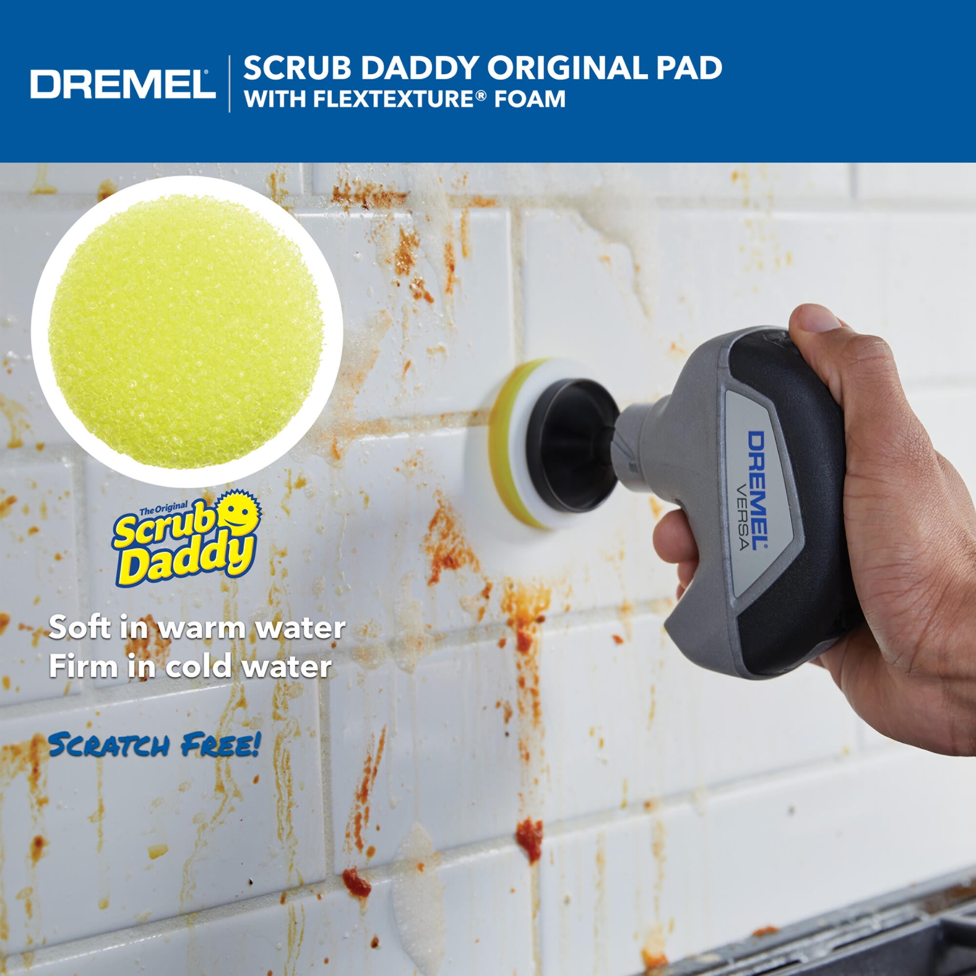 Dremel Versa Scrub Daddy Cleaning Pads, Replacement/Upgrade for Dremel Versa Tool, 5 Pieces