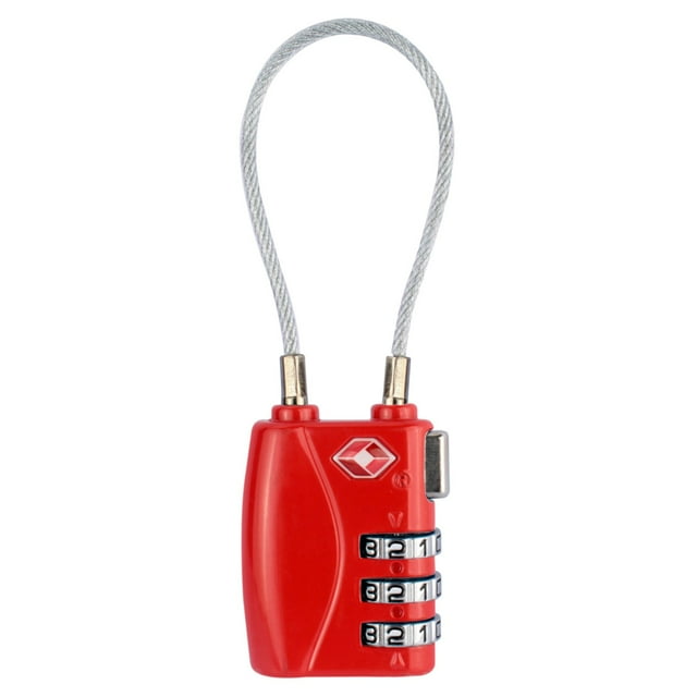 IMENGL Clearance! Delayuji Faucets Accessories Mini Approved Cable Luggage Lock 3 Digit Combination Password Lock Padlock 3 Digit Cable Lock for Travel Baggage Suitcase Gym Lockers One Size Red