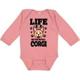 thumbnail image 3 of Inktastic Life is Better with a Corgi Boys or Girls Long Sleeve Baby Bodysuit, 3 of 5