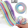 thumbnail image 2 of 1.6m/1.4m Arco Iris Colorido De Moda Cable De Datos Manga Protectora Práctico Exquisito Láser Espiral USB Cargador Organizador, 2 of 4