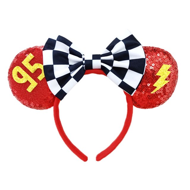 Diadema con orejas de Mickey Mouse para mujer, diadema con lentejuelas, lazo grande y hermoso, regalo de cumpleaños, accesorios para el cabello de fiesta para niñas y niños, nuevo y elegante