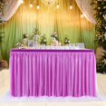 thumbnail image 4 of Fiesta de tul tutu fiesta falda boda cumpleaños baby shower decoración púrpura l Sunnimix falda de mesa de fiesta de tutú, 4 of 8