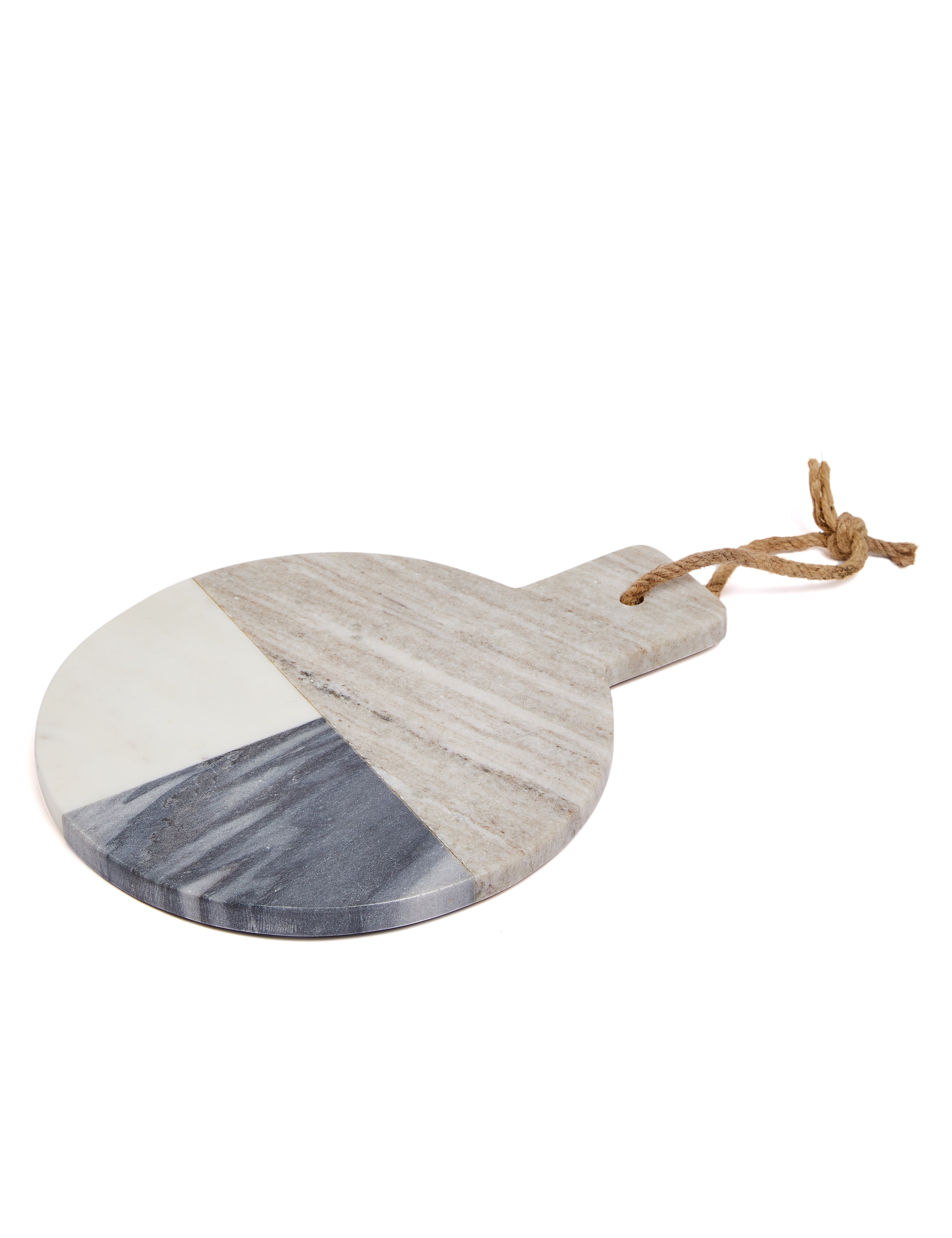 Lexi Home Real Marble Charcuterie Cutting Board - White and Grey