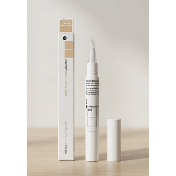 Korres Green Tea & Vitamins Concealer Full Coverage Liquid Concealer CC2 0.13 oz