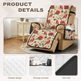 thumbnail image 3 of TSOVTHRID Cardinal Poinsettia Pinecone Print Recliner Covers Recliner Sofa Cover Furniture Protector Recliner Chair Covers with Elastic Strap Washable Dog Couch Recliner Cover for Christmas Decor, 3 of 7
