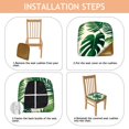 thumbnail image 4 of Tropical Palm Leaves in Hawaii Seat Covers for Dining Room Chairs Set Of 4,Stretch Printed Washable Chair Seat Cover with Elastic Ties and Button,Removable Waterproof Couch Cushion Covers, 4 of 6