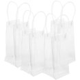 thumbnail image 3 of HEMOTON Transparent PVC Wine Bottle Bags for Storage Use Durable Waterproof Portable Handheld Clear Bags 4 Pieces, 3 of 8