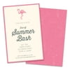 Personalized Summertime Flamingo Party invitations
