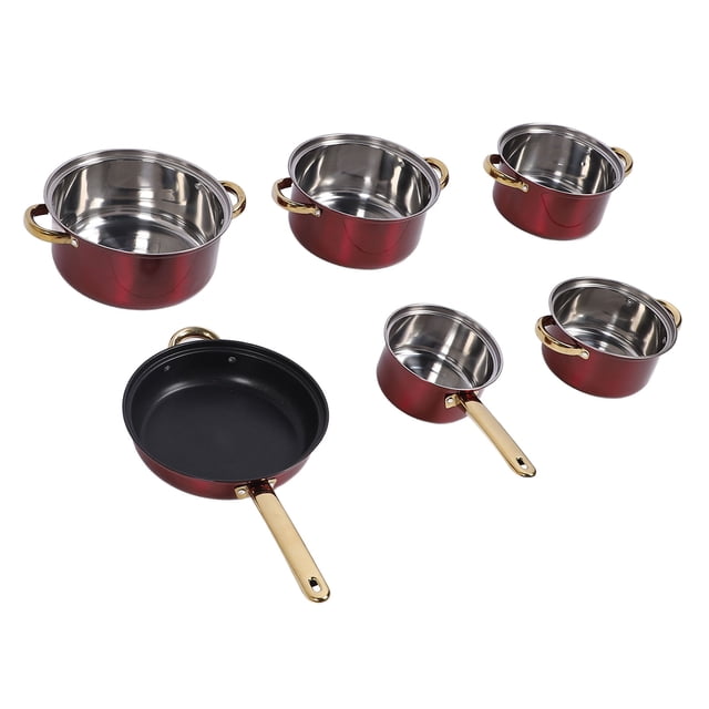 Stainless Steel Cookware Set, Thick Kitchen Cooking Cookware Set for Kitchen