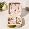 thumbnail image 6 of Thanksgiving Pear Travel Portable Square Jewelry Box Organizer for Girls and Women with Ring Earring Necklace Bracelet Storage Display Case Holder, 6 of 6