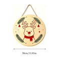 thumbnail image 3 of Qjidjing Christmas Tree Ornaments, Xmas Hanging Decor, Round Creative Wooden Styling, for Furniture Accent, Christmas Tree, Indoor Home Display, 3 of 7