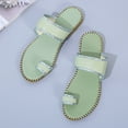 thumbnail image 7 of Kukoosong Flat Sandals Women Flip Flops for Women Summer New Women Shoes Solid Color Sequin Edge Casual Slipper Toe Sandals Women Green Size 43, 7 of 7