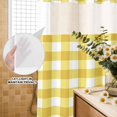 thumbnail image 3 of No Hook Shower Curtain, Yellow Gradient Shower Curtains for Bathroom with See Through Top Window, Farm Plaid Buffalo Checkered Gingham Waterproof & Washable Bath Curtain Stand Up Stall 36"x72", 3 of 9