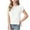 White, variant on Feancey Ribbed Knit Tops for Kids Girls Summer Cap Sleeve V Neck T-Shirts Solid Color Casual Cotton Knitted Shirt Holiday Gifts Black S