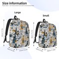 thumbnail image 5 of Geaub llama and cactus1 durable canvas backpack: stylish, lightweight, and spacious with adjustable straps, 5 of 7