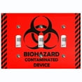 thumbnail image 1 of Metal Light Switch Plate Cover Red Contaminated Biohazard Sign SGN001, 1 of 13