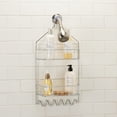 thumbnail image 4 of Bath Bliss 2 Tier Shelf Steel Cabana Stripe Shower Caddy, Silver Chrome, 4 of 6