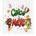thumbnail image 2 of Ambesonne Cinco de Mayo Shower Curtain, Mexican Cartoon, 69"Wx84"L, Multicolor, 2 of 4