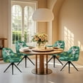 thumbnail image 4 of Whosucclay Koala Monstera Palm Leaf Print Swivel Armchair Accent Dining Chair Cover for Office, Stretch Curved Back Chair Covers Removable Curved Back Armrests Chair Protector for Party, Banquet, 4 of 7
